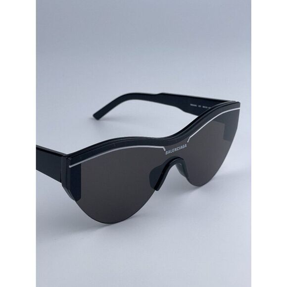 NEW Balenciaga BB0004S 001 Black Grey Shield Unisex Sunglasses main image 8